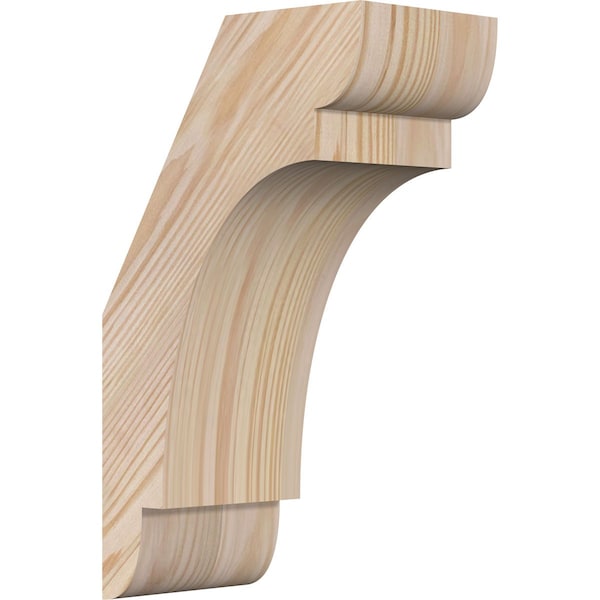 Ekena Millwork 3 1/2"W x 6"D x 10"H Olympic Smooth Knee Brace, Douglas Fir BRC04X06X10OLY00SDF - main